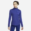 Nike Pro Training Shirt Therma-FIT - Deep Royal Blue/Particle Grey Woman