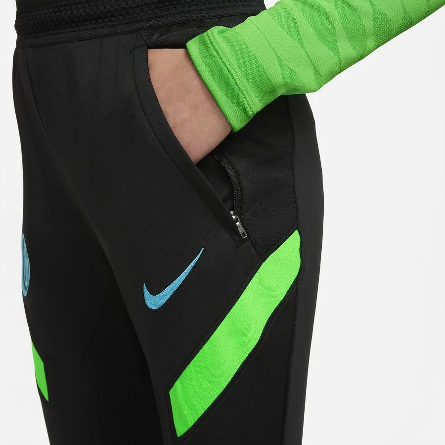 Nike Inter Training Trousers Dri-FIT Strike - Black/Green Strike/Chlorine Blue Kids 4 Nike Inter Training Trousers Dri-FIT Strike - Black/Green Strike/Chlorine Blue Kids - Image 4