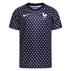 Nike France Training T-Shirt Dri-FIT Women's EURO 2022 - Blackened Blue/White Kids