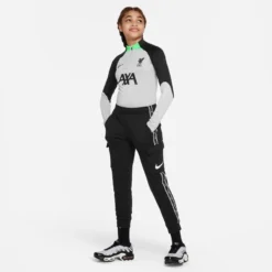 Nike Liverpool Training Shirt Dri-FIT Strike Drill - Wolf Grey/Poison Green/Black Kids -Track Fit Wear Sales 6bcec8261ff5