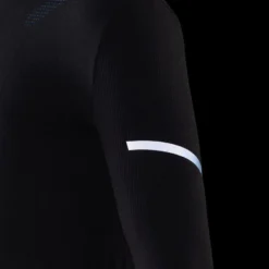 Adidas Running Shirt Primeknit Midlayer - Black/Blue Rush -Track Fit Wear Sales 6d3d95905315