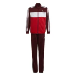 Adidas Tiberio Tracksuit - Shadow Maroon/White/Red Kids