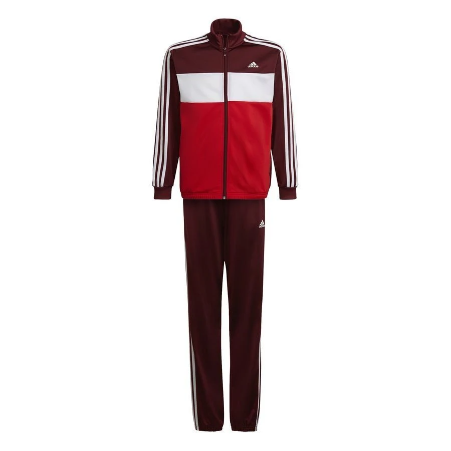 Adidas Tiberio Tracksuit - Shadow Maroon/White/Red Kids 1 Adidas Tiberio Tracksuit - Shadow Maroon/White/Red Kids