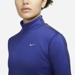 Nike Pro Training Shirt Therma-FIT - Deep Royal Blue/Particle Grey Woman -Track Fit Wear Sales 85addac36b23