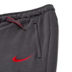 Nike Paris Saint Germain Training Trousers Dri-FIT Travel Fleece - Dark Grey/Black/Siren Red Kids -Track Fit Wear Sales b21a84142337