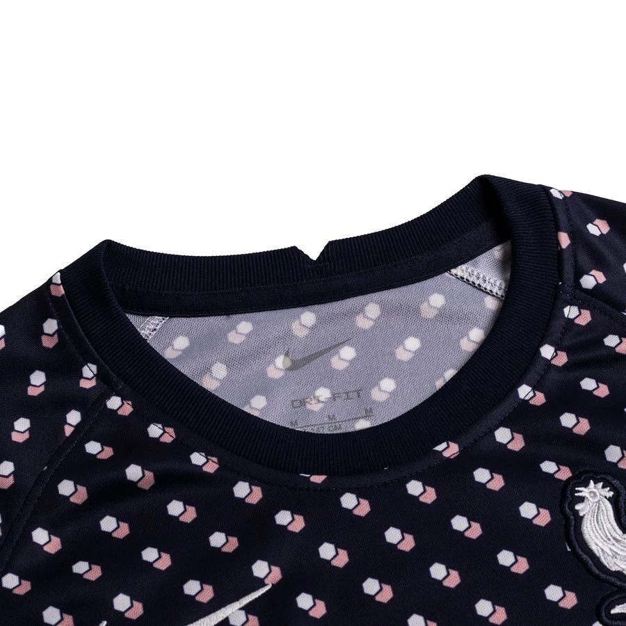Nike France Training T-Shirt Dri-FIT Women's EURO 2022 - Blackened Blue/White Kids 2 Nike France Training T-Shirt Dri-FIT Women's EURO 2022 - Blackened Blue/White Kids - Image 2