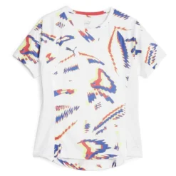 PUMA Training T-Shirt IndividualBlaze - PUMA White/Fire Orchid Woman