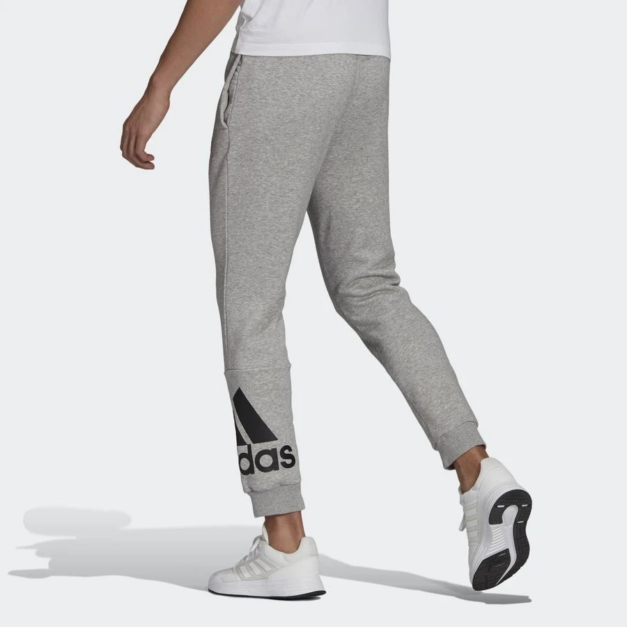 Adidas Sweatpants Essentials Fleece Tapered - Medium Grey Heather/Black 3 Adidas Sweatpants Essentials Fleece Tapered - Medium Grey Heather/Black - Image 3