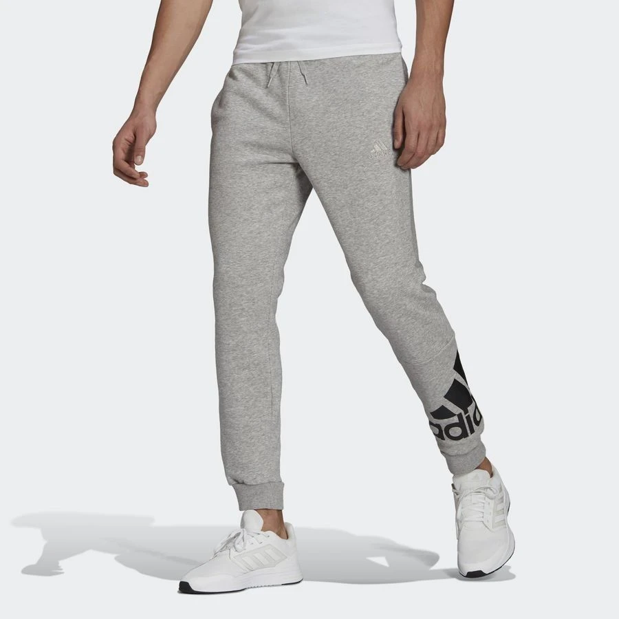 Adidas Sweatpants Essentials Fleece Tapered - Medium Grey Heather/Black 2 Adidas Sweatpants Essentials Fleece Tapered - Medium Grey Heather/Black - Image 2