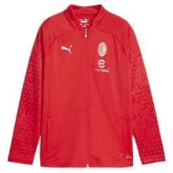 Puma Milan Training Jacket - Red/Feather Grey Kids