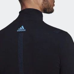 Adidas Running Shirt Primeknit Midlayer - Black/Blue Rush -Track Fit Wear Sales ed652d339770
