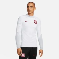 Nike Poland Training Shirt Dri-FIT Strike Drill 2022/23 - White/Grey/Sport Red