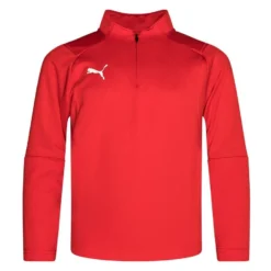 PUMA Training Shirt LIGA 1/4 Zip - Puma Red/PUMA White Kids